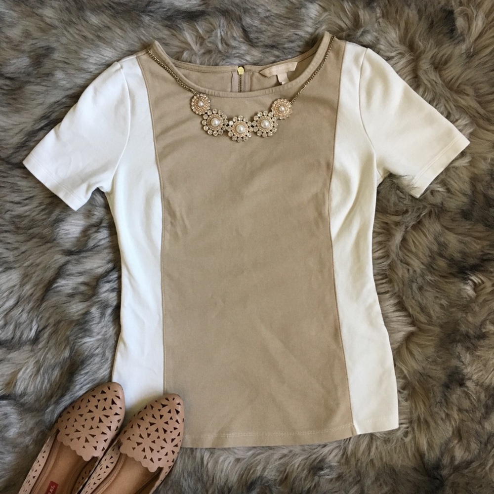 Banana Republic Two-Toned Fitted Top *Runs Large*